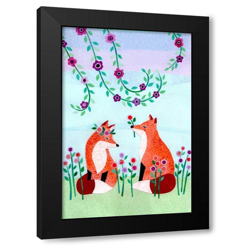 Forest Creatures VII Black Modern Wood Framed Art Print by Conway, Kim