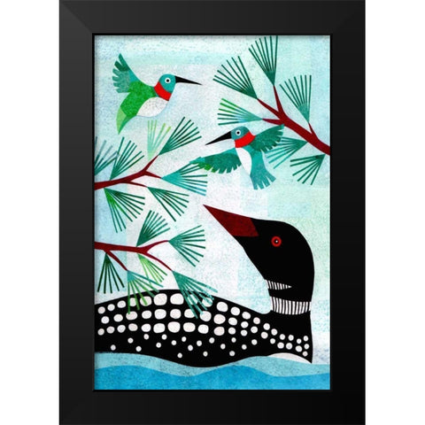 Forest Creatures IX Black Modern Wood Framed Art Print by Conway, Kim
