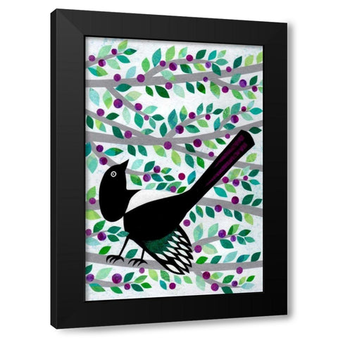 Forest Creatures X Black Modern Wood Framed Art Print by Conway, Kim