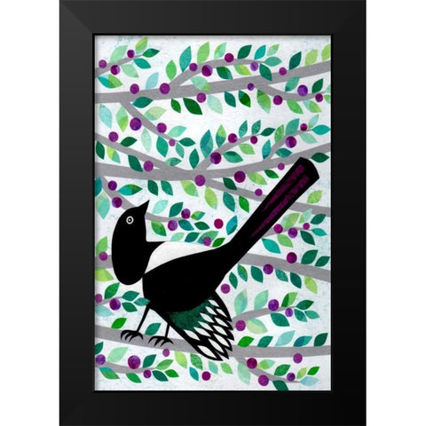 Forest Creatures X Black Modern Wood Framed Art Print by Conway, Kim