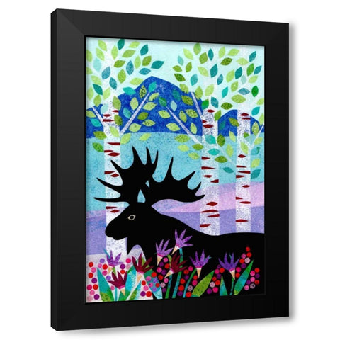Forest Creatures XII Black Modern Wood Framed Art Print by Conway, Kim
