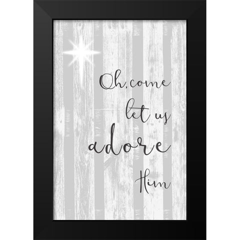 Blessed Christmas I Black Modern Wood Framed Art Print by Goldberger, Jennifer