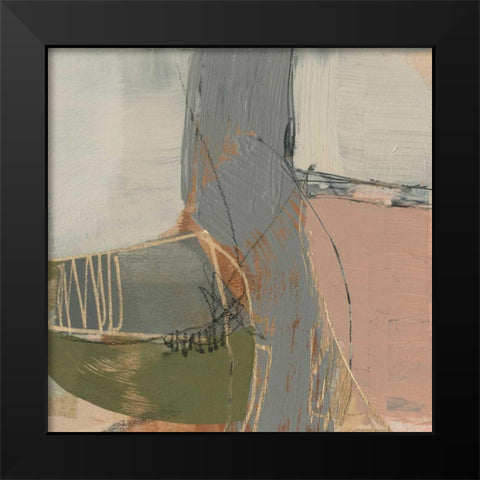 Swinging Lines II Black Modern Wood Framed Art Print by Goldberger, Jennifer