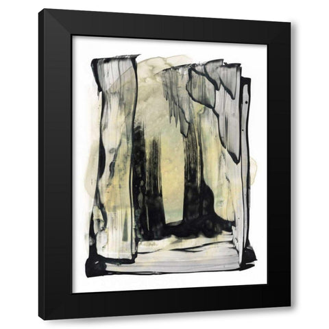 Noir Essence III Black Modern Wood Framed Art Print with Double Matting by Stramel, Renee W.