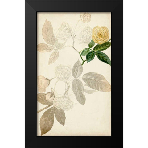 Silvery Botanicals XII Black Modern Wood Framed Art Print by Vision Studio