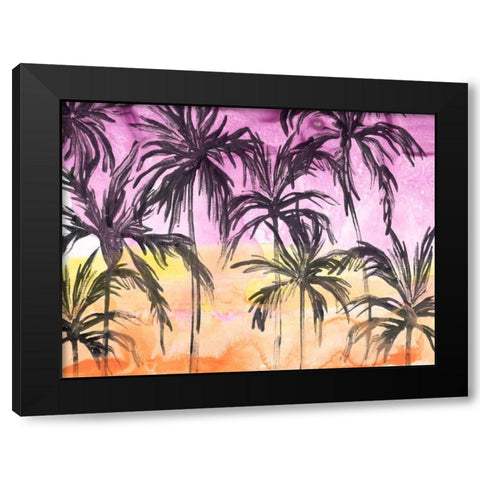 Island Sunset II Black Modern Wood Framed Art Print by Vess, June Erica