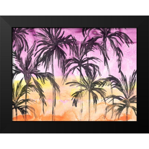 Island Sunset II Black Modern Wood Framed Art Print by Vess, June Erica