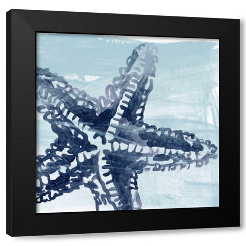 Ocean Study I Black Modern Wood Framed Art Print with Double Matting by Vess, June Erica