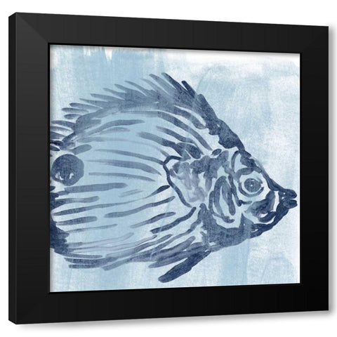 Ocean Study II Black Modern Wood Framed Art Print by Vess, June Erica