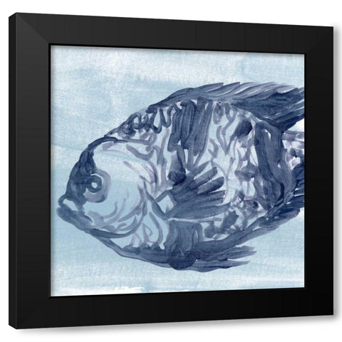 Ocean Study IV Black Modern Wood Framed Art Print by Vess, June Erica