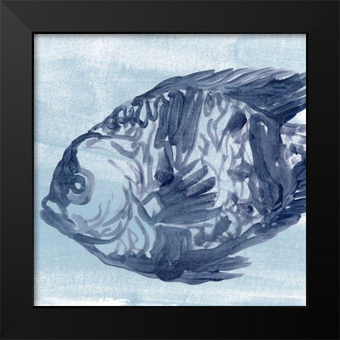 Ocean Study IV Black Modern Wood Framed Art Print by Vess, June Erica