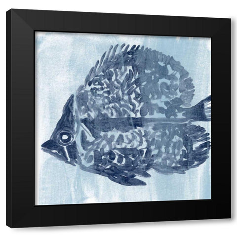 Ocean Study V Black Modern Wood Framed Art Print by Vess, June Erica
