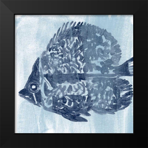 Ocean Study V Black Modern Wood Framed Art Print by Vess, June Erica
