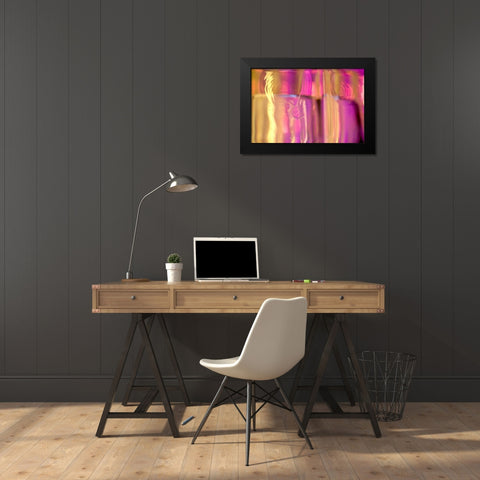 Abstracted Glass I Black Modern Wood Framed Art Print by Stramel, Renee W.