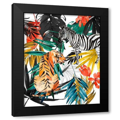 Jungle Life II Black Modern Wood Framed Art Print by Goldberger, Jennifer