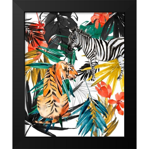 Jungle Life II Black Modern Wood Framed Art Print by Goldberger, Jennifer