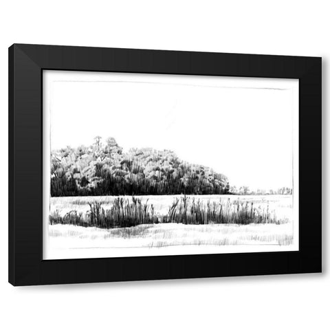Northern Neck Landscape II Black Modern Wood Framed Art Print with Double Matting by Caroline, Emma