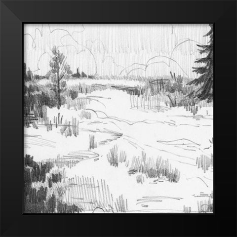 Wildland Sketch I Black Modern Wood Framed Art Print by Green, Jacob