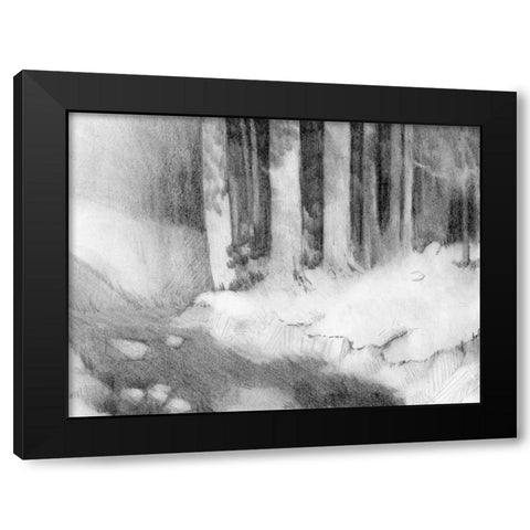 Graphite Glade I Black Modern Wood Framed Art Print by Green, Jacob