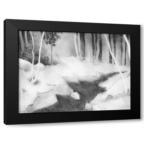 Graphite Glade II Black Modern Wood Framed Art Print by Green, Jacob
