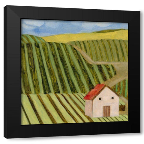 Mountain House I Black Modern Wood Framed Art Print with Double Matting by Wang, Melissa