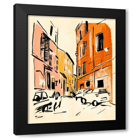 Euro Voyage I Black Modern Wood Framed Art Print by Warren, Annie
