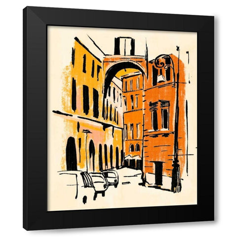 Euro Voyage II Black Modern Wood Framed Art Print by Warren, Annie