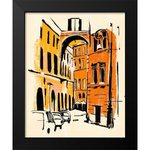 Euro Voyage II Black Modern Wood Framed Art Print by Warren, Annie
