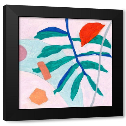 Island Time IV Black Modern Wood Framed Art Print with Double Matting by Wang, Melissa