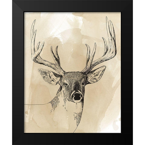 Burnished Buck I Black Modern Wood Framed Art Print by Popp, Grace