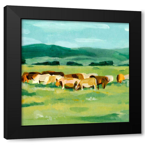 Rural Fields II Black Modern Wood Framed Art Print by Warren, Annie