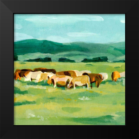 Rural Fields II Black Modern Wood Framed Art Print by Warren, Annie