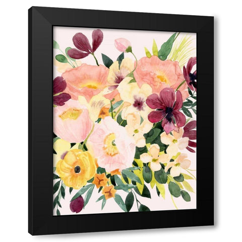 Floralist II Black Modern Wood Framed Art Print with Double Matting by Popp, Grace