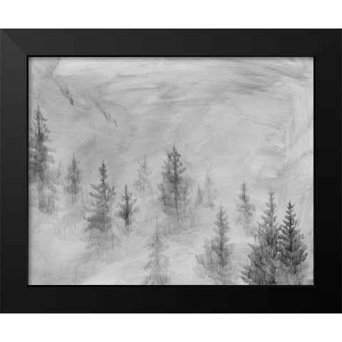 Foggy Foothills I Black Modern Wood Framed Art Print by Green, Jacob