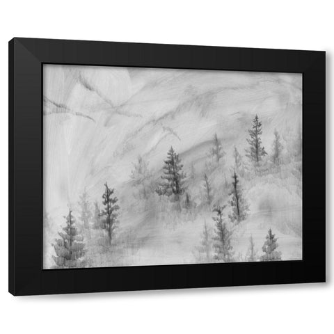 Foggy Foothills II Black Modern Wood Framed Art Print by Green, Jacob