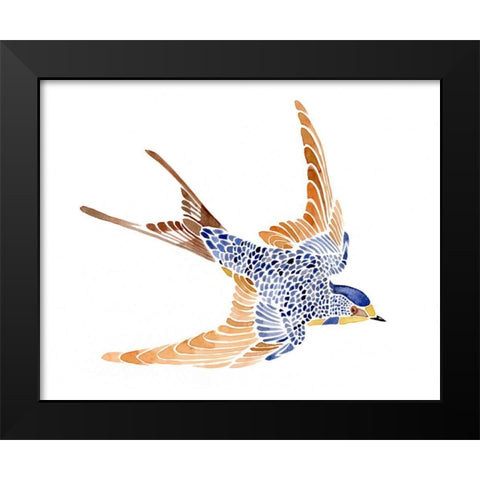 Jeweled Barn Swallow I Black Modern Wood Framed Art Print by Green, Jacob