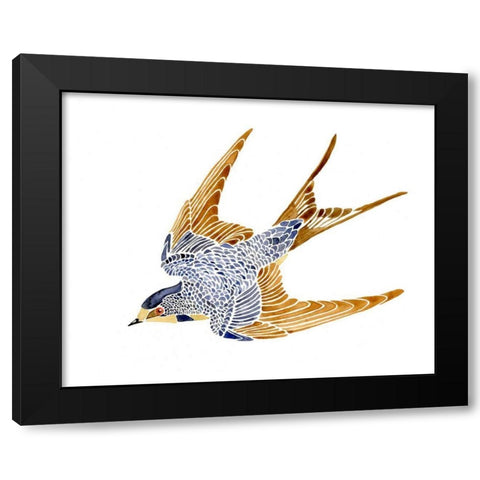 Jeweled Barn Swallow II Black Modern Wood Framed Art Print by Green, Jacob
