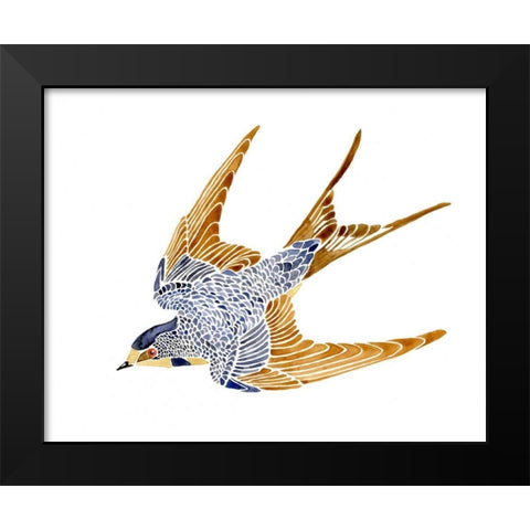 Jeweled Barn Swallow II Black Modern Wood Framed Art Print by Green, Jacob