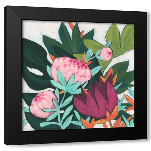 Jungle Jewel I Black Modern Wood Framed Art Print with Double Matting by Vess, June Erica