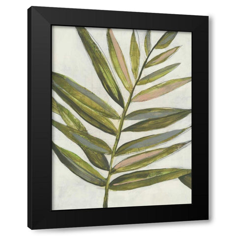 Pastel Frond I Black Modern Wood Framed Art Print with Double Matting by Goldberger, Jennifer