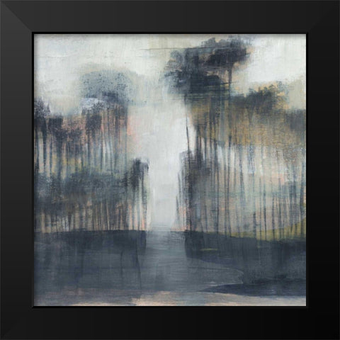 Illuminated Treeline II Black Modern Wood Framed Art Print by Goldberger, Jennifer