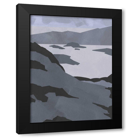 Grayscale Island Chain I Black Modern Wood Framed Art Print by Green, Jacob