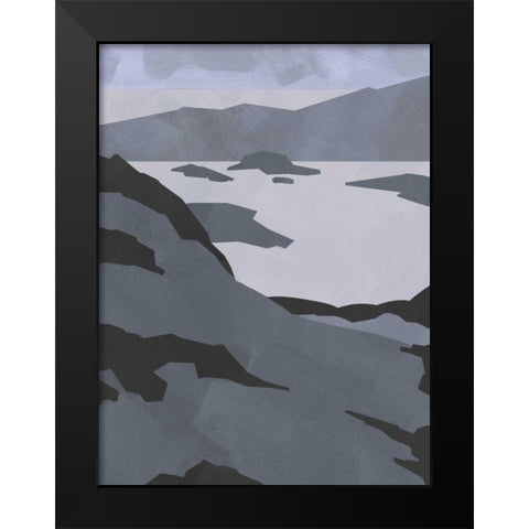 Grayscale Island Chain I Black Modern Wood Framed Art Print by Green, Jacob