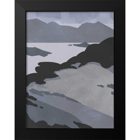 Grayscale Island Chain II Black Modern Wood Framed Art Print by Green, Jacob