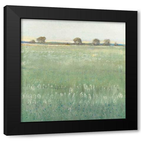 Green Meadow I Black Modern Wood Framed Art Print with Double Matting by OToole, Tim