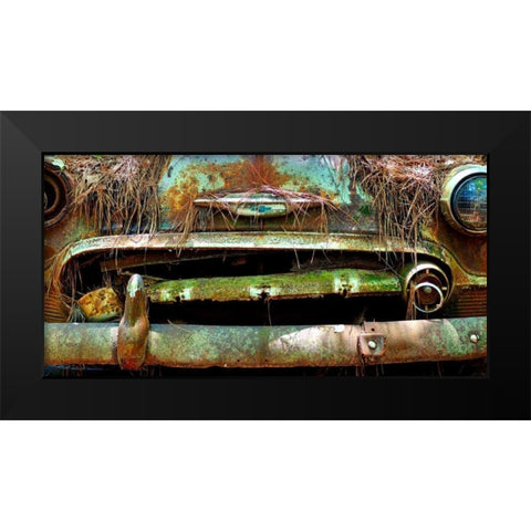 Car Graveyard V Black Modern Wood Framed Art Print by McLoughlin, James