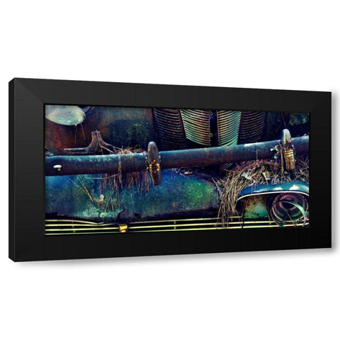 Car Graveyard X Black Modern Wood Framed Art Print with Double Matting by McLoughlin, James