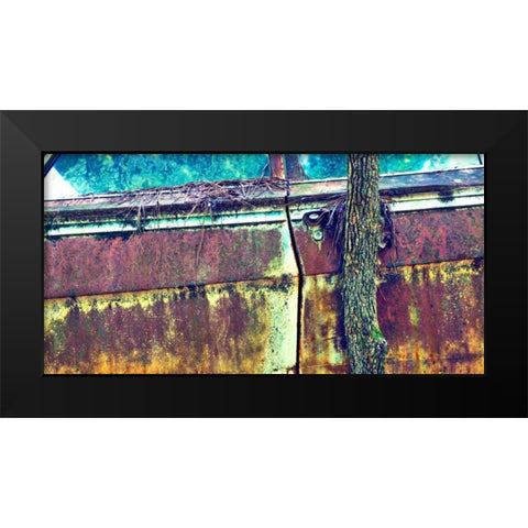 Car Graveyard XI Black Modern Wood Framed Art Print by McLoughlin, James