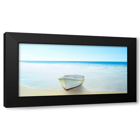 Boat on a Beach III Black Modern Wood Framed Art Print with Double Matting by McLoughlin, James