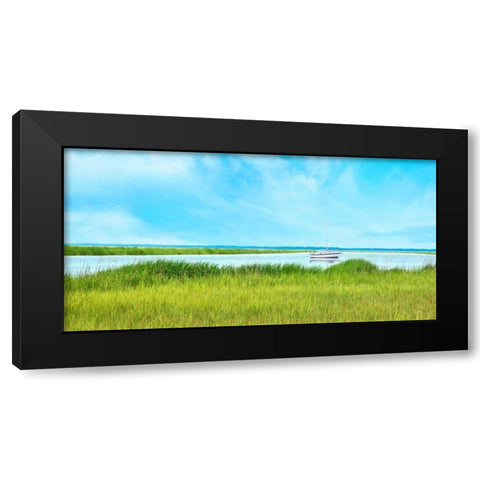 Marsh Mooring Black Modern Wood Framed Art Print by McLoughlin, James
